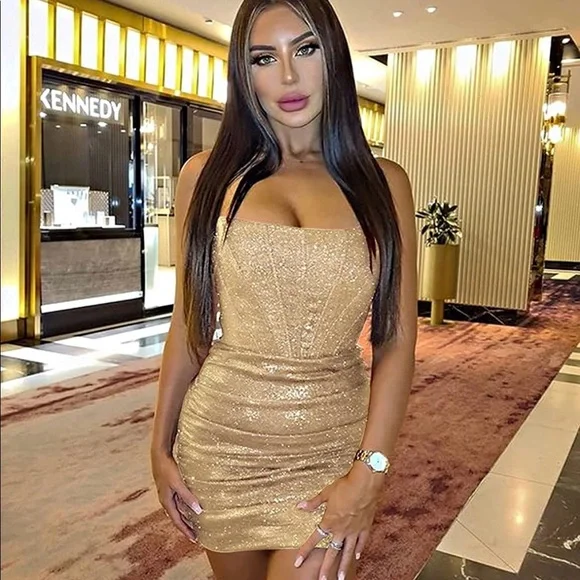 Celebration dress strapless sexy nwot - Picture 4 of 5